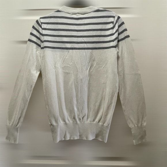 Forever 21 Cream and Gray Striped Cardigan - Picture 2 of 11